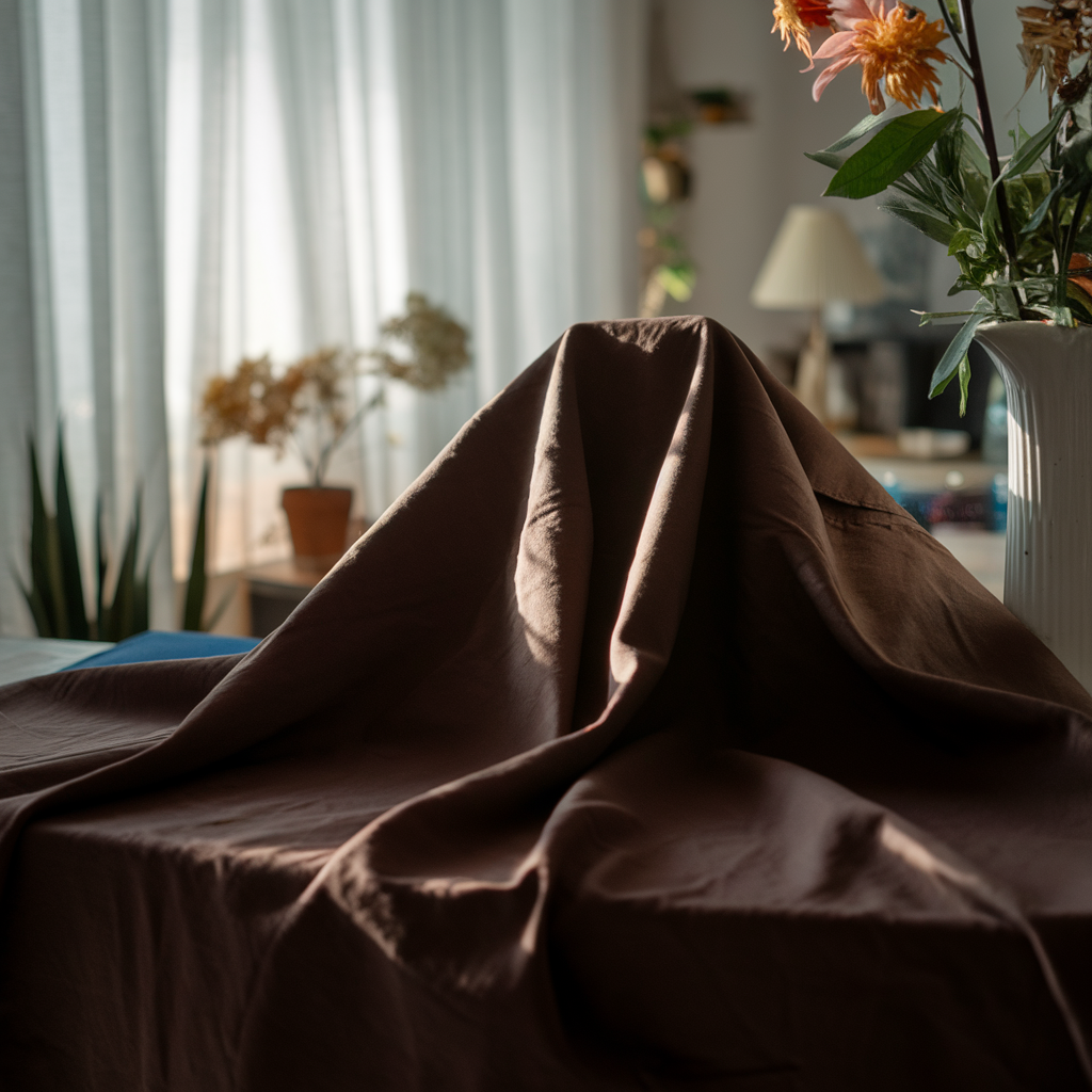 a-photo-of-a-dark-brown-fabric-draped-ov_pHGdZBydTSGxAQ11GxCWcg_5IKJLy1wQ5KXsDg7cYc9_Q
